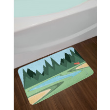 Sports Field Flag Bath Mat