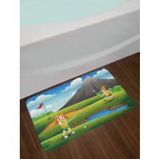 Golfer Children Bath Mat