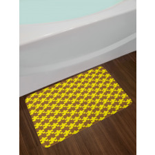 Bicolour Puzzle Pieces Bath Mat