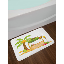 Tropical Concept Tiki Bar Fun Bath Mat