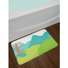 Dotted Mountains Bath Mat