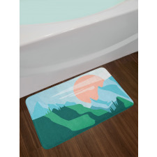 Pastel Art Landscape Bath Mat