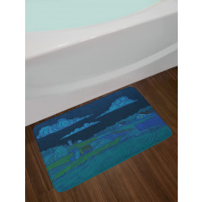 Night Countryside Art Bath Mat