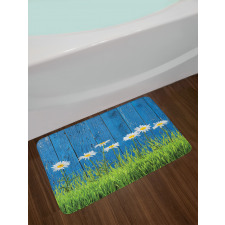 Spring Grass and Daisy Bath Mat