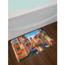 Venice Canal Cityscape Bath Mat