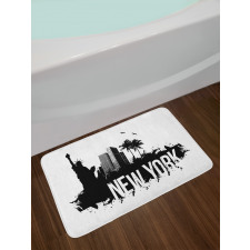 Cool Calligraphic Layout Bath Mat