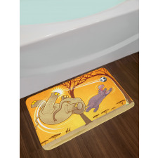 Elephant and Hippo Ball Bath Mat