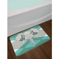 Minimalist Boho Elephant Bath Mat