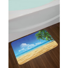 Tropical Leaves Beach Bath Mat