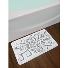 Sketchy Notebook Doodles Bath Mat