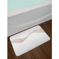 Colorful Wave Banner Bath Mat