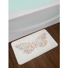 Butterfly with Notes Bath Mat