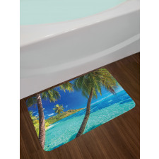 Palm Trees Sea Beach Bath Mat