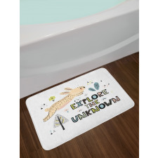 Hopping Bunny Botany Bath Mat