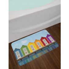 Colorful Cabins Sea Bath Mat