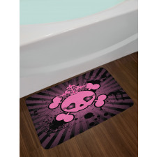 Skull Grunge Pop Art Bath Mat