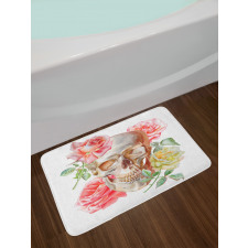 Romantic Roses Floral Bath Mat