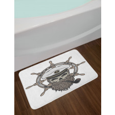 Captain Pirate Skeleton Bath Mat