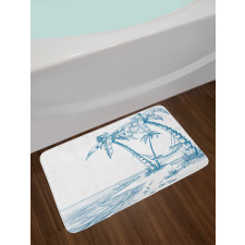 Palm Trees at Beach Bath Mat