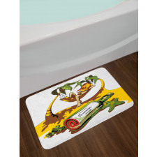 Message in Bottle Summer Bath Mat