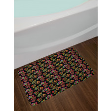 Colorful Ornamental Snakes Bath Mat