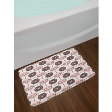 Animal Portraits on Circles Bath Mat