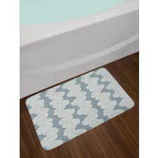 Hazy Tone Rose Silhouettes Bath Mat