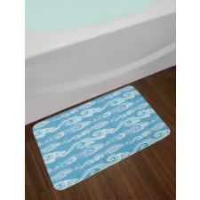 Sea Waves Ocean Splashes Bath Mat