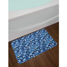 Intertwined Round Elements Bath Mat