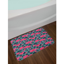 Funky Intertwined Circles Bath Mat