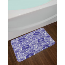 Rhythmic Flowers Motifs Bath Mat