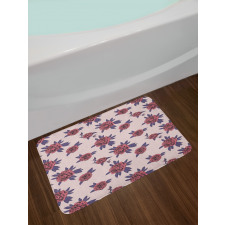 Grown Peony Flowers Bloom Bath Mat