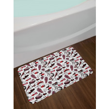 Gift Cupcakes Keys Birds Bath Mat