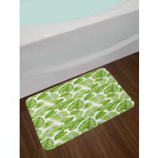 Tropical Forest Leaves Art Bath Mat