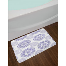 Floral Mandala with Hearts Bath Mat