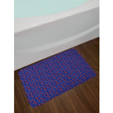 Dotted Blobs Dragonflies Bath Mat