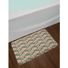 Detailed Exotic Flowers Bath Mat