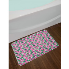 Hibiscus and Plumeria Art Bath Mat