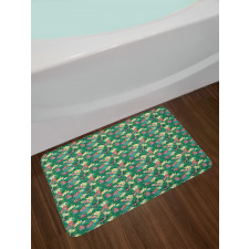 Exotic Butterfly Plumeria Bath Mat