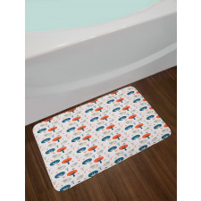 Fall Woodland Racoon Bath Mat