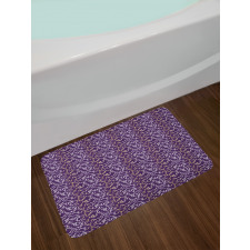 Lavish Curls on Purple Tone Bath Mat