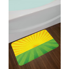 Simplistic Summer Sunrise Bath Mat