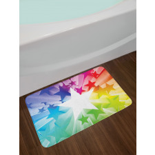 Rainbow Colors Burst Bath Mat