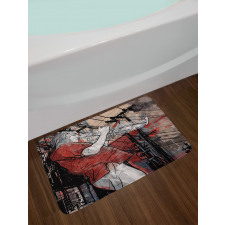 Grunge Jazz Musician Bath Mat