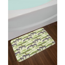 Wildlife Animals in a Forest Bath Mat