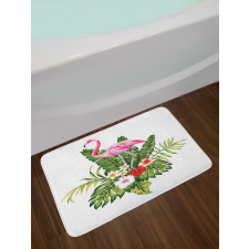 Flamingo and Flowers Bath Mat