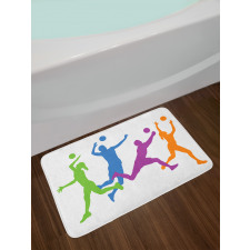 Man and Woman Playing Bath Mat