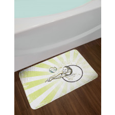 Girl Hitting the Ball Bath Mat