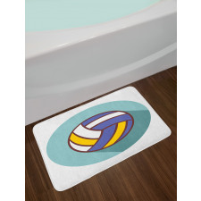 Round Graphic Logo Style Bath Mat