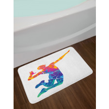 Colorful Spots Abstract Bath Mat